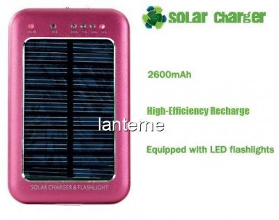 Incarcator solar universal cu lanterna 2600 mAh